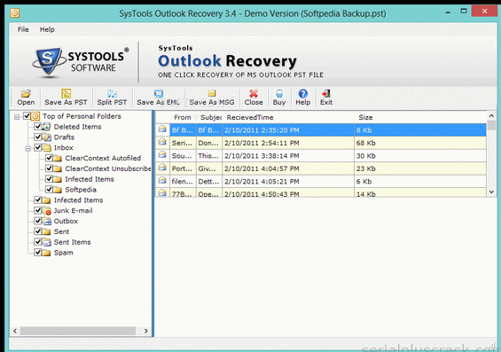SysTools Outlook Backup v8.2 Crack Latest Serial Easy To Direct Download
